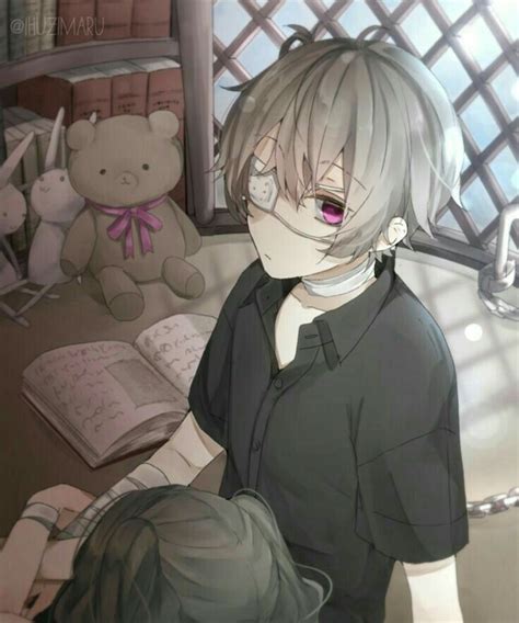Anime Guy With Silver Hair And Purple Eyes Cute Anime Guys Anime