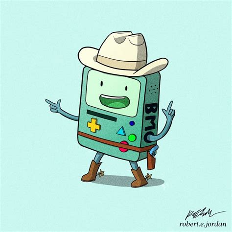 Bmo The Robot Cowboy Character Art Bmo Character
