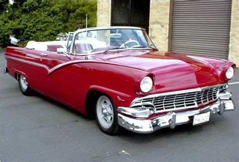 1956 Ford Convertibles 1956 Ford Fairlane Convertible Dark Red Ford