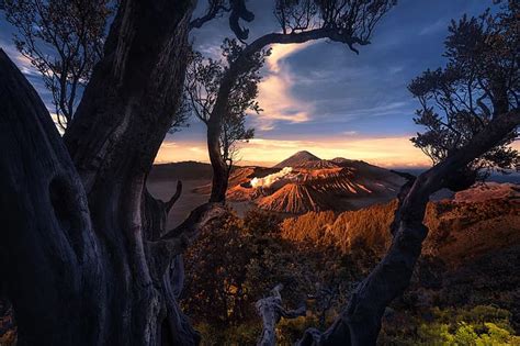1920x1080px Free Download Hd Wallpaper Clouds Trees The Volcano