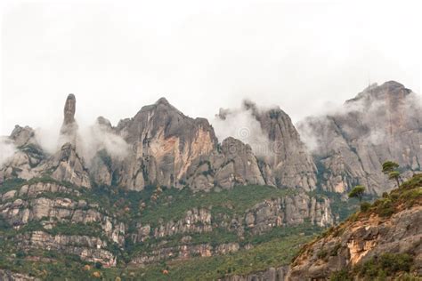 Montserrat Mountain Near Barcelona In Catalonia Spain Stock Image
