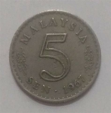 5 Sen 1967 Malaysia Used Bidcurios