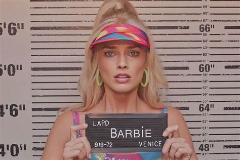 Barbie 2023 Margot Robbies Barbie And Ryan Goslings Ken Land Up In Jail In New Barbie