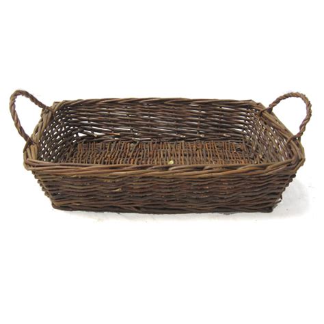 Our large abaca rectangular basket is perfect for organizing your home without sacrificing looks. Red Willow Rectangular Tray Basket with Handles - Small ...
