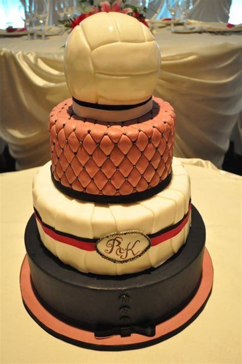Volleyball Themed Wedding Cake Dessert Bar Wedding Wedding Desserts