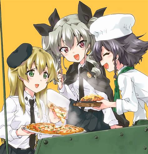 Anchovy Pepperoni And Carpaccio Girls Und Panzer Drawn By Kuroi