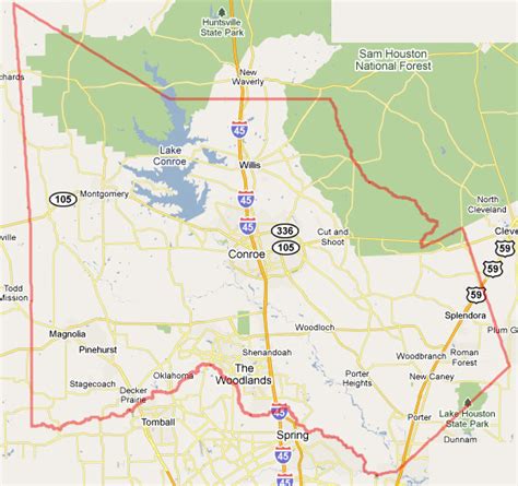 Montgomery County Texas Map