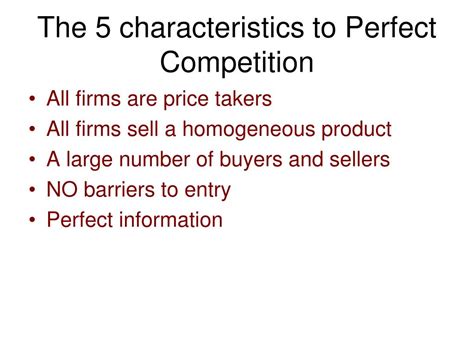 Distinction between pure competition and perfect competitions: Characteristics Of Perfect Competition - slidedocnow