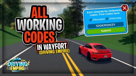 New codes release often, so you can bookmark this page and check back daily for updates. Codes For Driving Empire / Roblox Wayfort Codes January ...