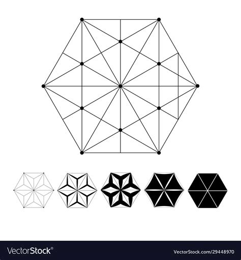 Intersection Geometric Lines Royalty Free Vector Image