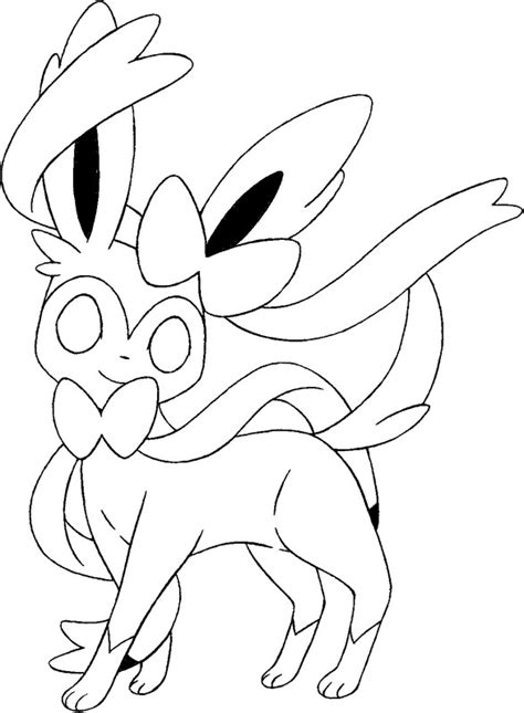 Coloring Pages Pokemon Sylveon Drawings Pokemon