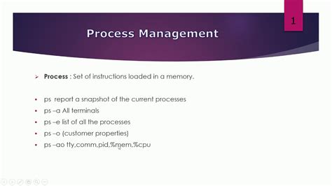 Process Management In Linux Part 1 Youtube