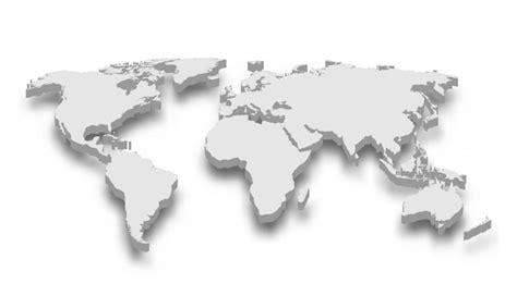 Mapa 3d Do Mundo Vetor Premium