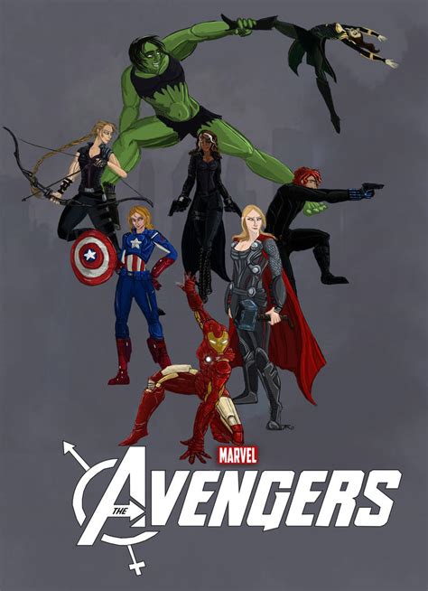 Gender Bent Avengers By Coolbyproxy On Deviantart
