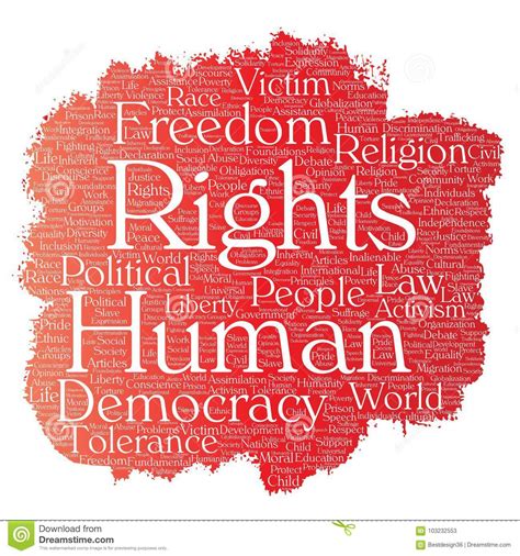 Vector Human Rights Political Freedom Democracy Stock Vector