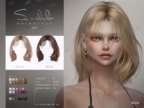 The Sims Resource Natural Mi Long Hair For Simsrose By S Club