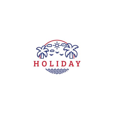 Premium Vector Holiday Logo Ilustration