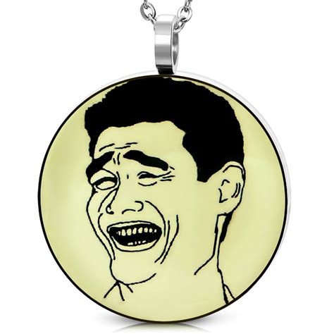Steel Pendants Stainless Steel Circle Web Comic Face The Yao Ming Man