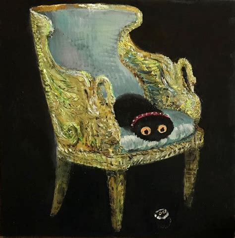 Vanessa Stockard Kevin The Kitten Black Cat Painting