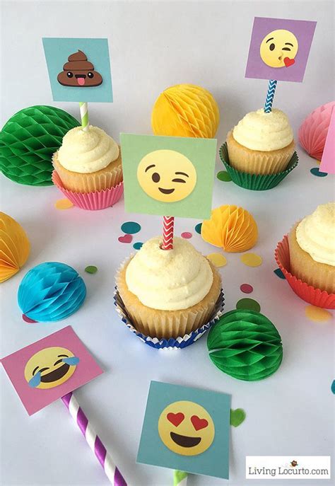Emoji Party Ideas And Colorful Printables Living Locurto Emoji