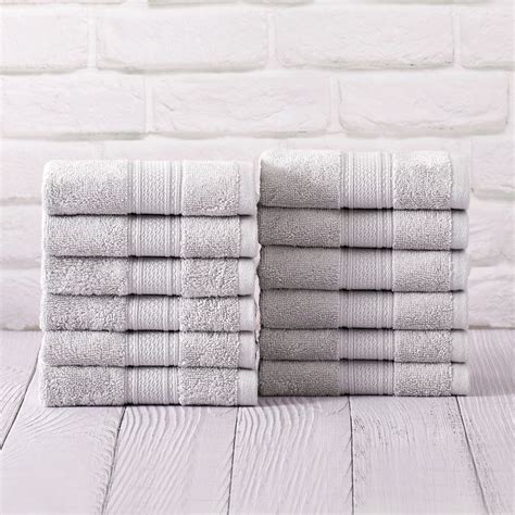 Twelve Piece Washcloth Set White Truly Lou Touch Of