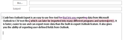 How To Copy Track Changes And Comments Markup From Word To Outlook