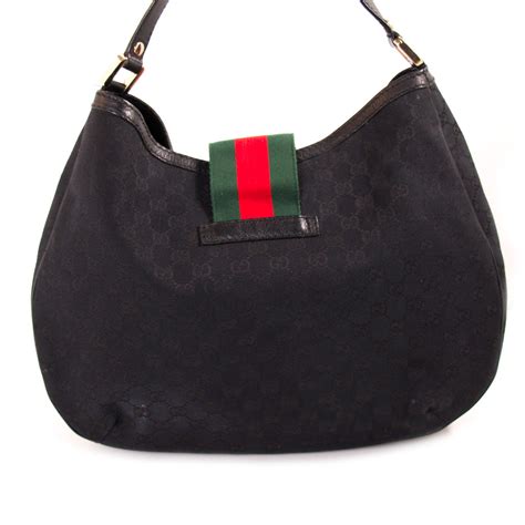 Shop Authentic Gucci Gg Black Canvas Hobo Bag At Re Vogue For Just Usd