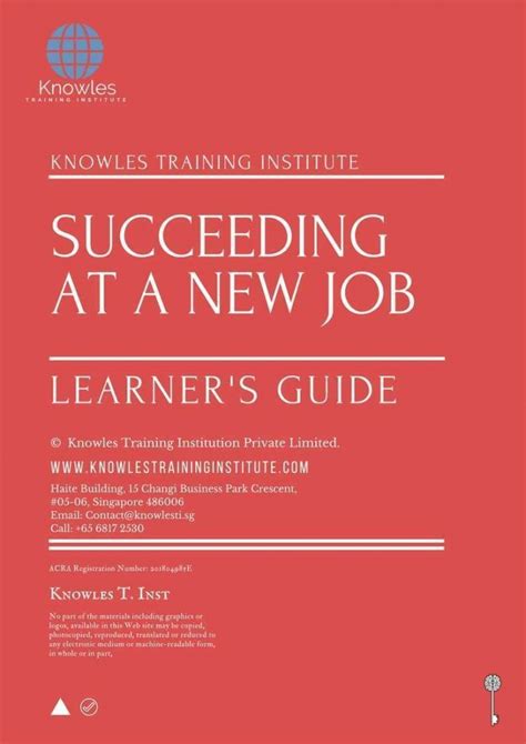 Succeeding At A New Job Training Course In Singapore Knowles Training