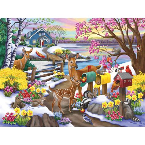 Spring Special Delivery 500 Piece Jigsaw Puzzle Bits And Pieces