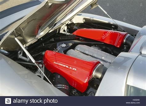Gemballa Porsche Mirage Gt Silver Engine Compartment Stock Photo