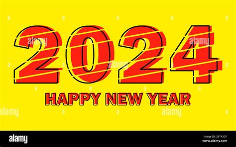Happy New Year 2024 Design Template Modern Design For Calendar
