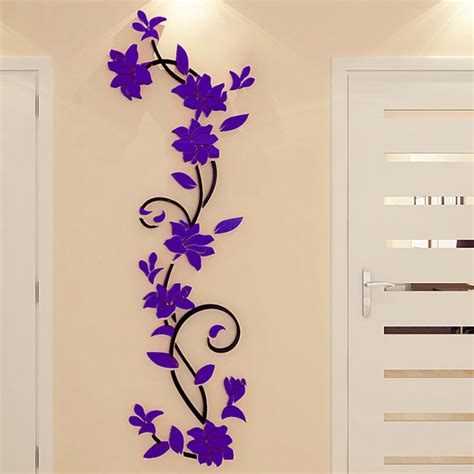 Diy 3d Crystal Arcylic Wall Stickers Modern Removable Wall