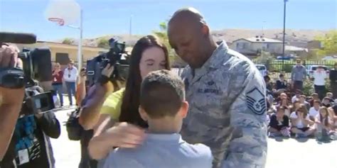 Military Dad Surprises Sons And Wife At School Assembly Video Huffpost