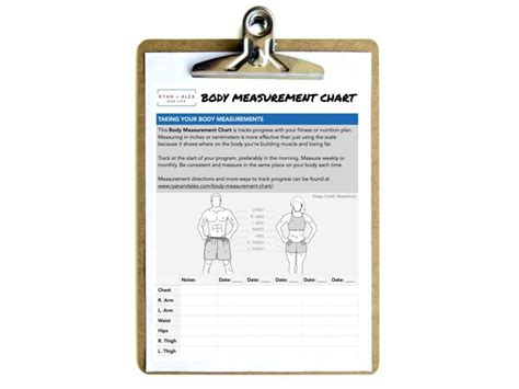 Printable Body Measurement Chart A Fitness Tracking Must