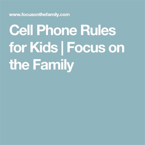 Cell Phone Rules Rules For Kids Phone Gentle Parenting