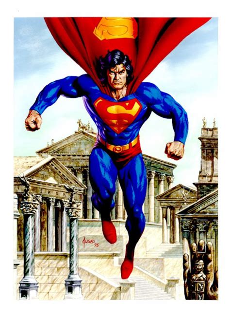 Joe Jusko Superman Card Art In Wallace Harringtons Superman Comic Art