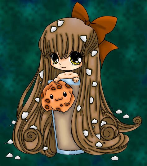 Colored Chibi Cookie Line Art By Ashsfire On Deviantart