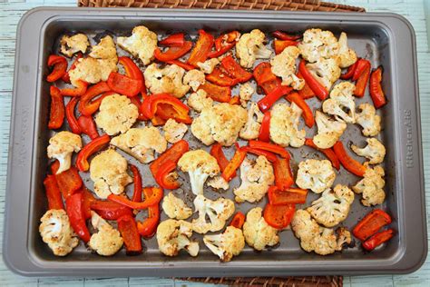 Roast for 25 minutes at 400 degrees fahrenheit. Roasted Cauliflower & Red Peppers - Colorful Recipes