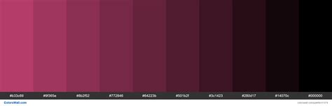 Shades Of Pantone 17 2031 2001 Fuchsia Rose Color C74375 Hex Hex