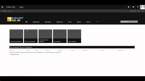 Sharepoint Human Resources Hr For Office 365 Template Youtube