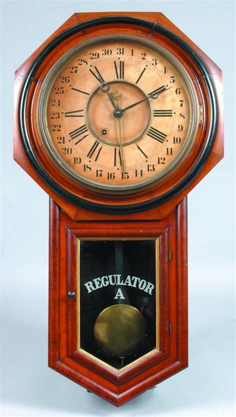 Ansonia Time Only Regulator “a” Calendar Clock Price Guide
