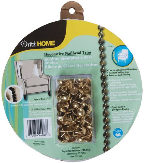Give a classic look to your upholstered furniture using dritz home decorative nailhead trim. Dritz Home Decorative Nailhead Trim 5yd-Brass, 44287 ...
