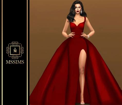 Killin Me Softly Gown For The Sims 4 Sims 4 Dresses Sims 4 Wedding