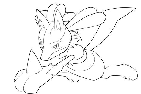 Riolu Coloring Page At Getcolorings Com Free Printable Colorings