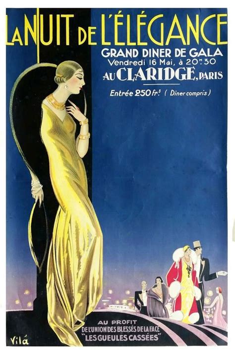 Reprint Of A French Art Deco Poster Advertising A Grand Dinner Etsy