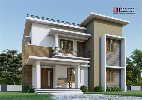 1700 Square Feet 4bhk Flat Roof Modern Two Floor Home Home Pictures