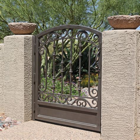 Custom Iron Gate With Arch And Kickplate First Impression Ironworks