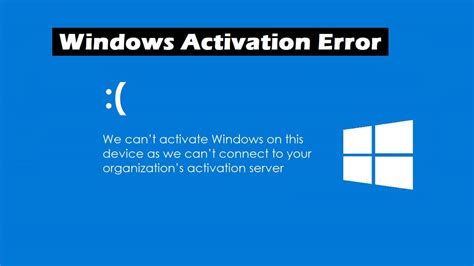 Fixed Cant Connect To Organization Activation Server Win Error