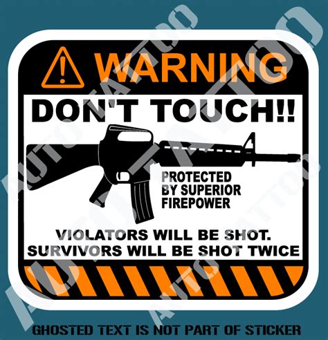 Dont Touch Warning Decal Auto Tattoo Grafix