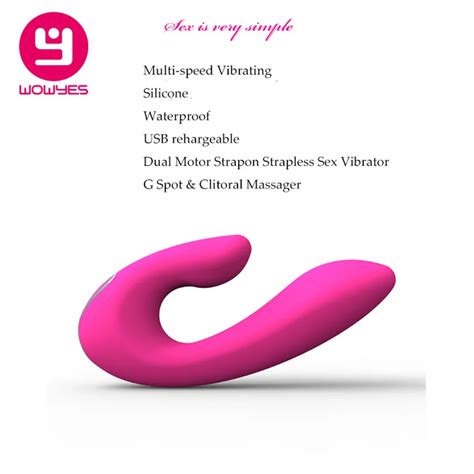 Wowyes Silicone Strapon Strapless Daul Vibrator Sex Toys For Women Couple G Spot Clitoral